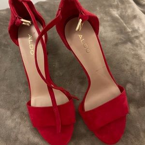 Brand new red Aldo sexy high heel sandals.